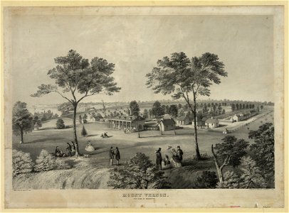 Mount Vernon, the home of Washington - drawn from the sketch by Kern ; executed by Middleton, Strobridge & Co., Cin. LCCN2006676655