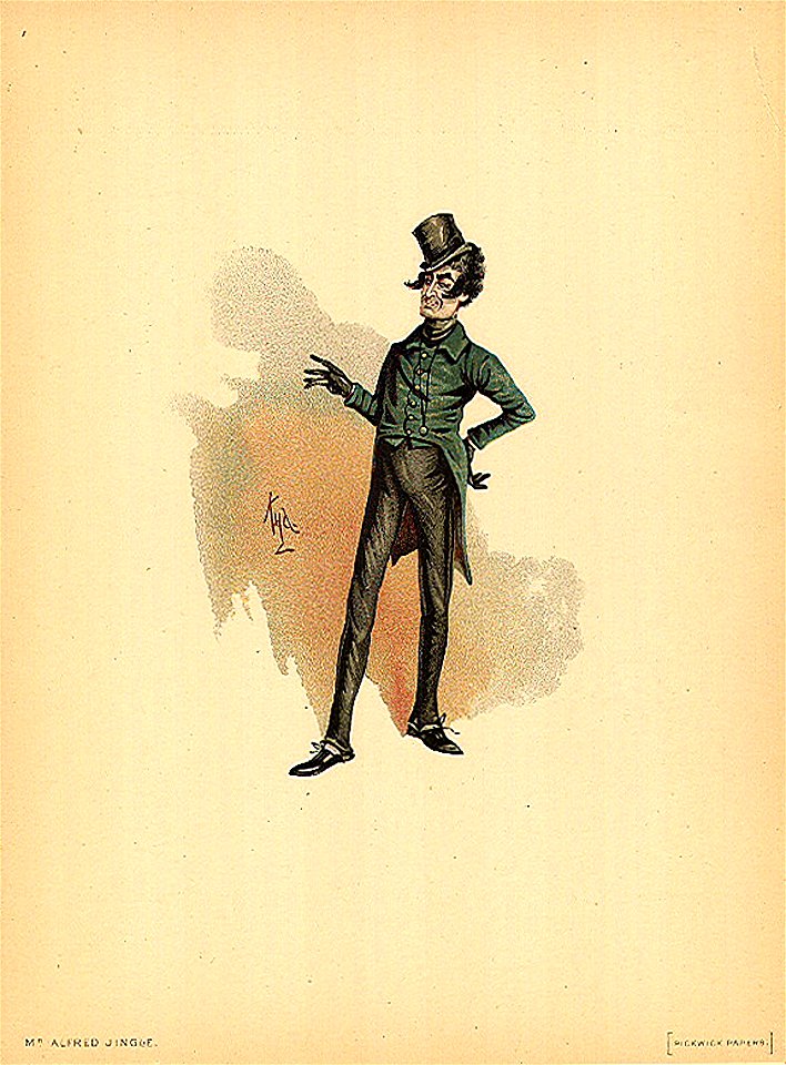 Mr Jingle 1889 Dickens The Pickwick Papers character by Kyd (Joseph Clayton Clarke)