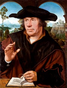Quentin Matsys-bildnis eines gelehrten-Portrait of a scholar. Free illustration for personal and commercial use.