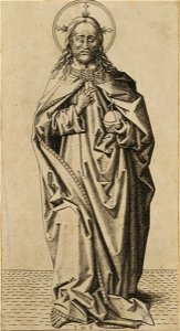 Master F. V. B. (Frans von Brugge) - Christ from the large series Christ and the Twelve Apostles - Google Art Project