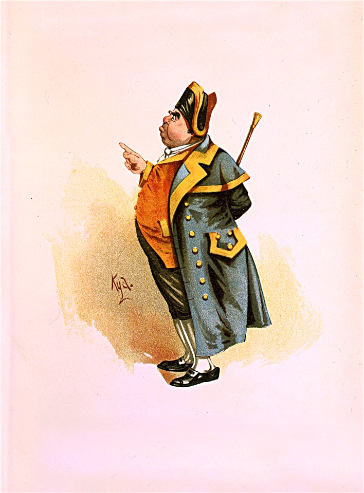 Mr Bumble 1889 Dickens Oliver Twist character by Kyd (Joseph Clayton Clarke)