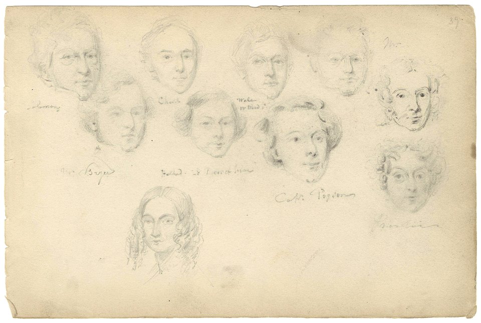 Mr Bryce; Wale and eight unknown sitters by William Egley