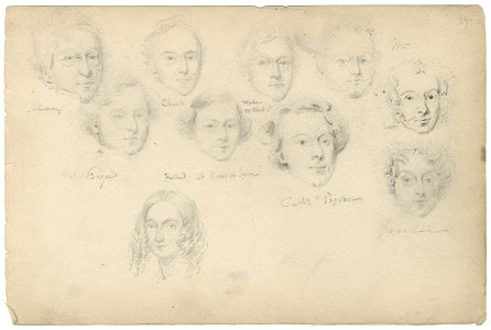 Mr Bryce; Wale and eight unknown sitters by William Egley