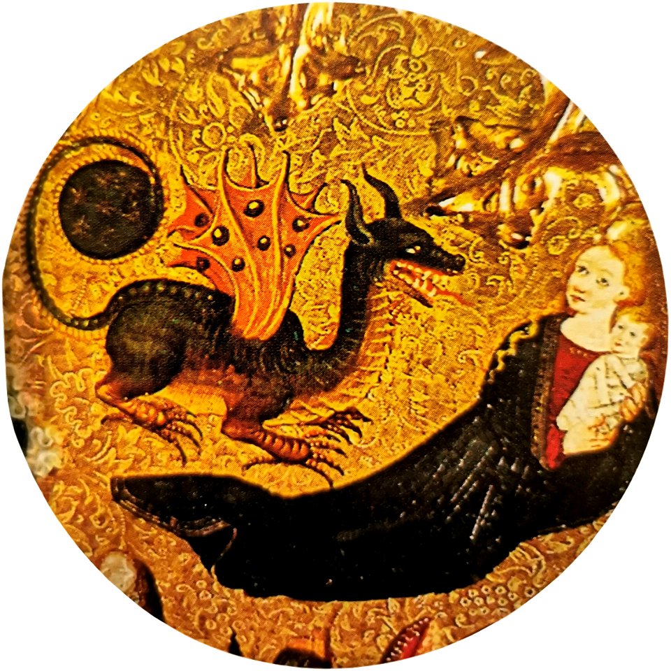 Master of Aiguatèbia — Saint John the Evangelist's Dream at Patmos — um 1358 — Detail Drache