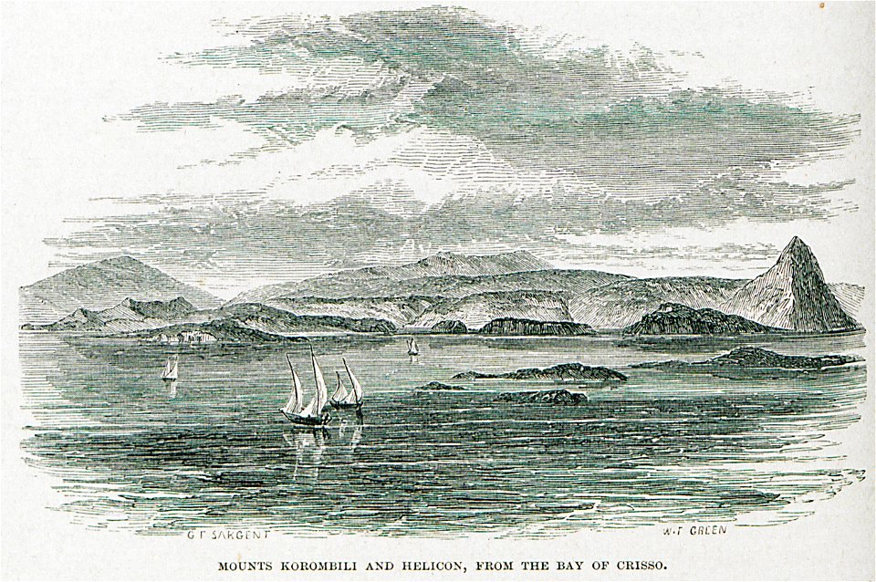 Mounts Korombili and Helicon, from the bay of Crisso - Wordsworth Christopher - 1882