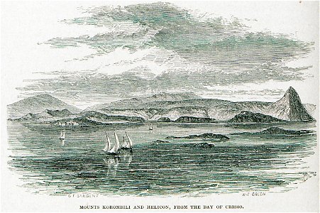 Mounts Korombili and Helicon, from the bay of Crisso - Wordsworth Christopher - 1882