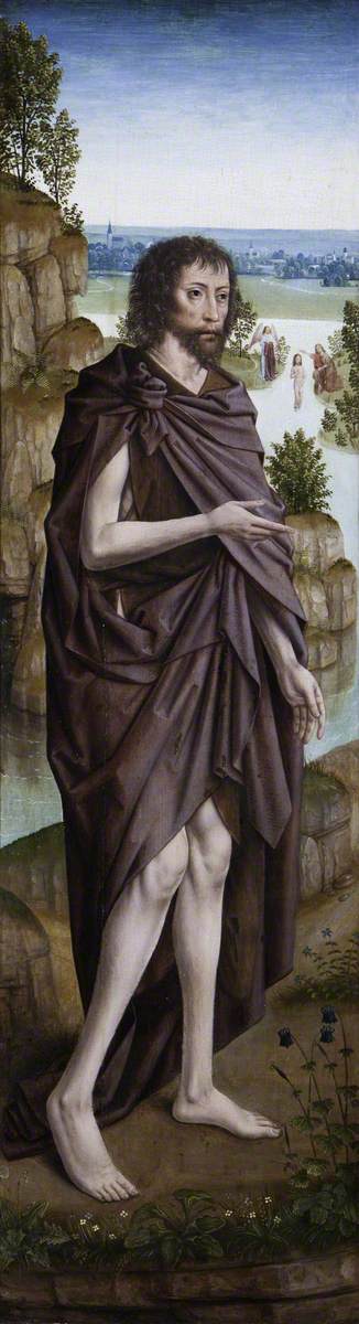 Master of the Legend of Saint Lucy (active 1475-1505) - Saint John the Baptist (left panel) - 446759.1 - National Trust