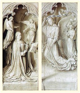 Master of Moulins - The Moulins Triptych (closed) - WGA14451. Free illustration for personal and commercial use.