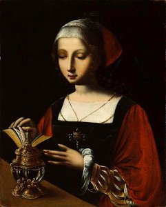 Master of the Female Half-Lengths - Lezende Maria Magdalena - 51.2973 - Museum of Fine Arts, Budapest. Free illustration for personal and commercial use.