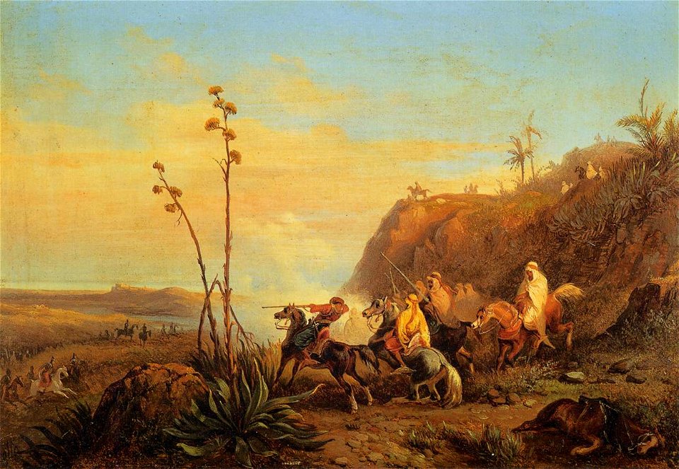 Massimo d'Azeglio - Arabs on Horseback - WGA01087