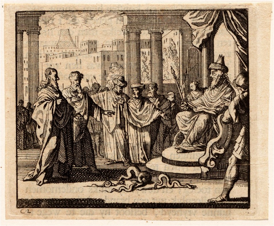 Mozes en Aäron voor farao, objectnr A 47805