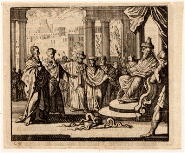Mozes en Aäron voor farao, objectnr A 47805