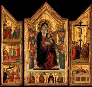 Master of Monte Oliveto - Madonna and Child Enthroned - 18.117.1a–c - Metropolitan Museum of Art