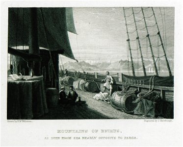 Mountains of Epirus, as seen from sea nearly opposite to Parga - Williams Hugh William - 1829