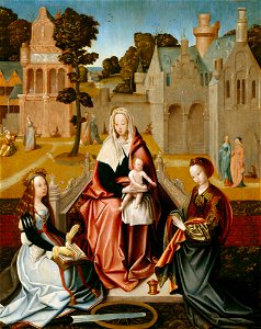 Master of St. Severin - The Virgin Enthroned with St. Catherine and St. Mary Magdalene - 43.56 - Detroit Institute of Arts
