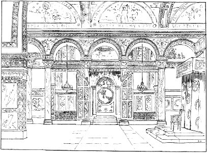 Massenet - Esclarmonde - Décor de Charles Bianchini - prologue et épilogue - dessin de G. Stein 1889