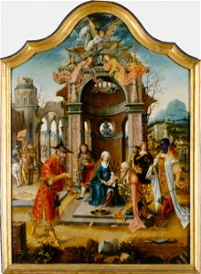 Master of the Von Groote Adoration - The Adoration of the Magi (Städel). Free illustration for personal and commercial use.