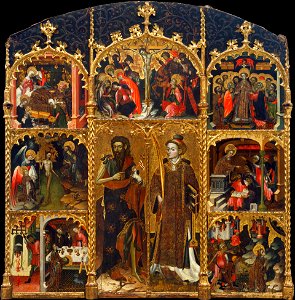 Master of Badalona - Altarpiece of Saint John the Baptist and Saint Stephen - Google Art Project. Free illustration for personal and commercial use.