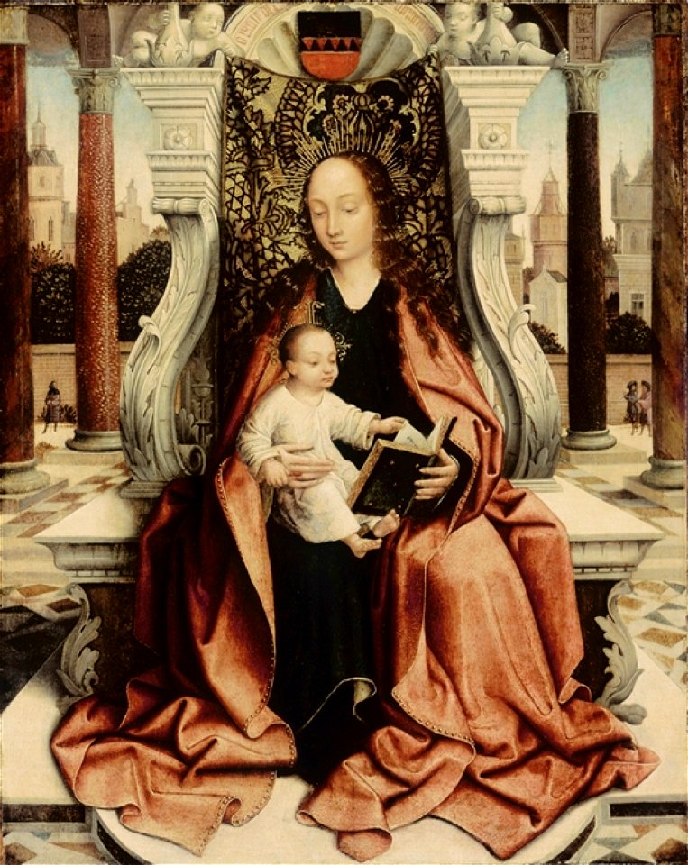 Master of Frankfort, The Virgin Enthroned, oil on oak panel, 72.4 x 58.7 cm, The Detroit Institute of Arts, Detroit.