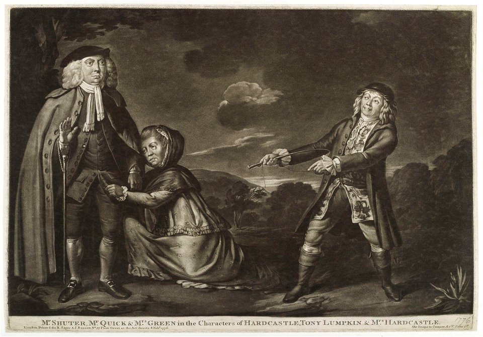 Mr Shuter, Mr Quick and Mrs Green in the characters of Hardcastle by J. Bennett