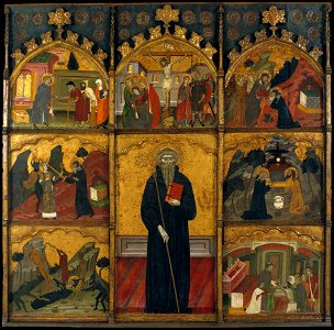 Master of Rubió - Altarpiece of Saint Anthony the Abbot - Google Art Project. Free illustration for personal and commercial use.