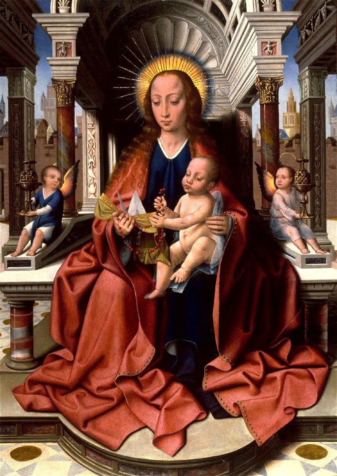 Master of Frankfurt - Virgin and Child Enthroned - Walters 37773