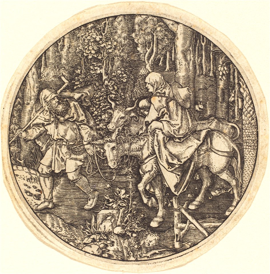 Master L after Albrecht Dürer - The Flight into Egypt