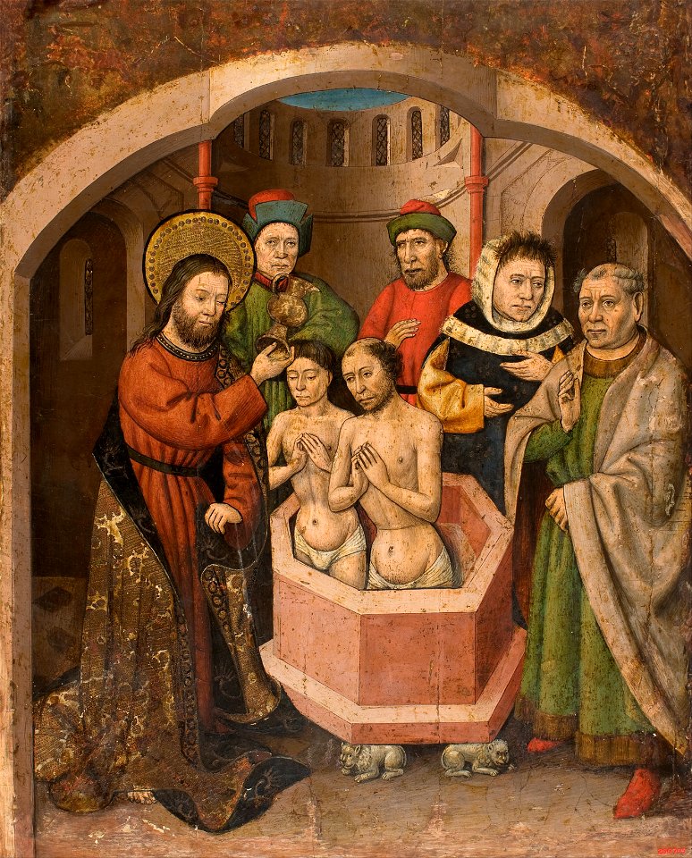 Master of Saint Bartholomew - Saint Bartholomew Baptising - Google Art Project