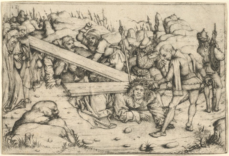Master of the Amsterdam Cabinet - The Road to Calvary - Google Art Project