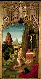 Master of La Seu d'Urgell - Saint Jerome Penitent - Google Art Project. Free illustration for personal and commercial use.