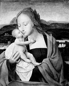 Master of the Mansi Magdalen - Virgin and Child (Metropolitan Museum of Art). Free illustration for personal and commercial use.