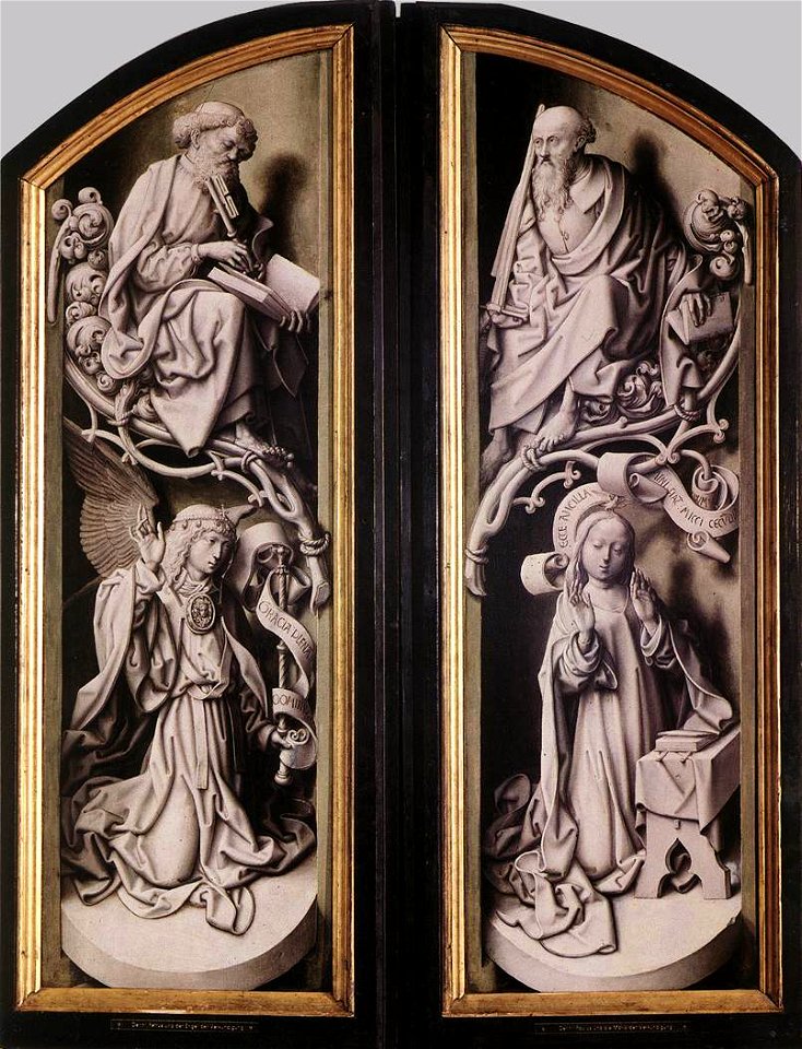 Master Of The St. Bartholomew Altar - Crucifixion Altarpiece (exterior of the wings) - WGA14624