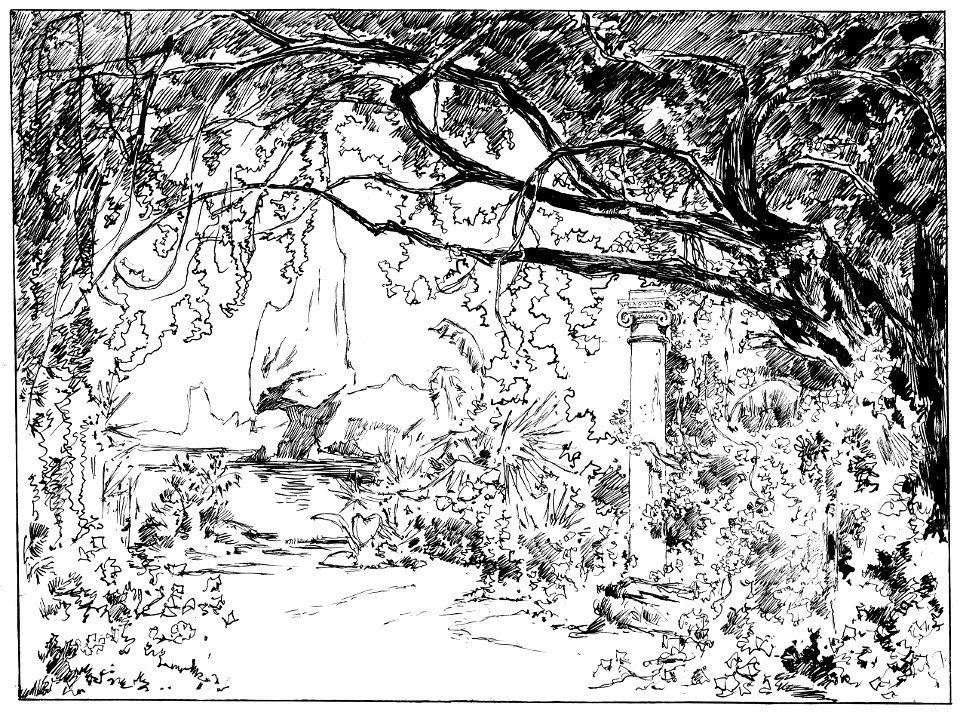 Massenet - Esclarmonde - Décor de Charles Bianchini - 2e acte, 1er tableau - dessin de G. Stein, 1889