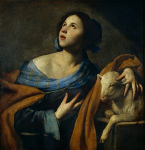 Massimo Stanzione - Saint Agnes - Google Art Project