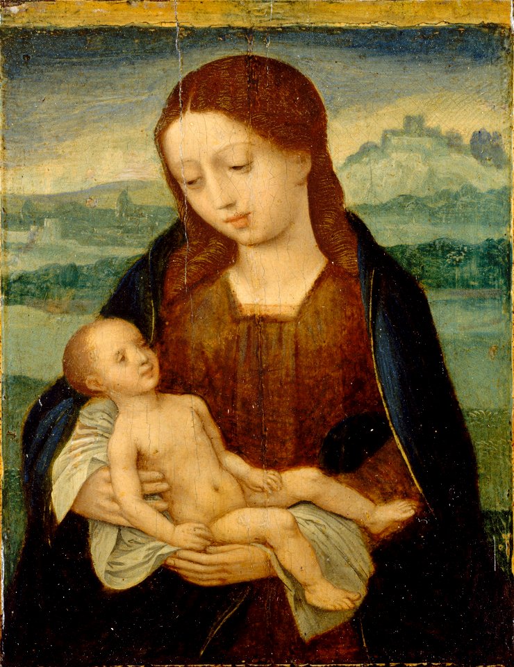 Master of the Female Half-Lengths - Virgin and Child (Metropolitan Museum of Art). Free illustration for personal and commercial use.