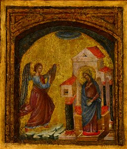 Master of Saint-Nicholas-des-Champs Annunciation. Free illustration for personal and commercial use.