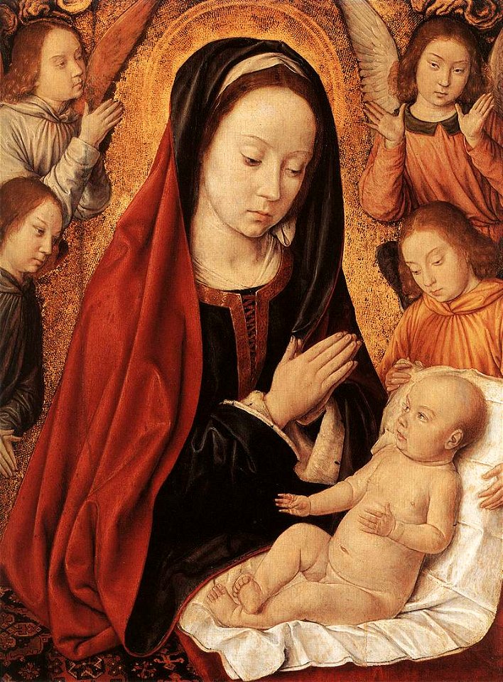 Master of Moulins - Madonna and Child Adored by Angels - WGA14468