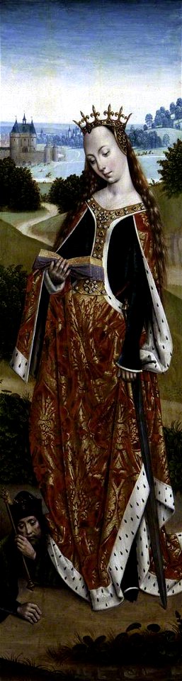 Master of the Legend of Saint Lucy (active 1475-1505) - Saint Catherine of Alexandria (right panel) - 446759.2 - National Trust