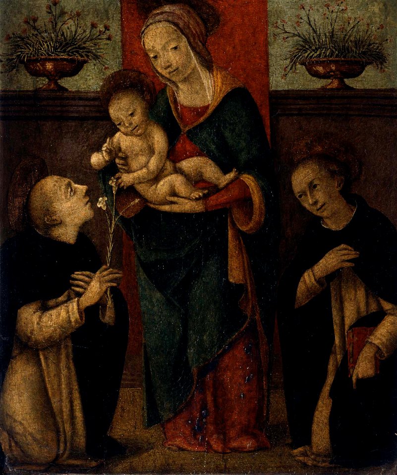 Master of the Borghese Tondo - Virgin and Child with Saints Dominic and Thomas Aquinas (^) - 63.3053 - Museum of Fine Arts