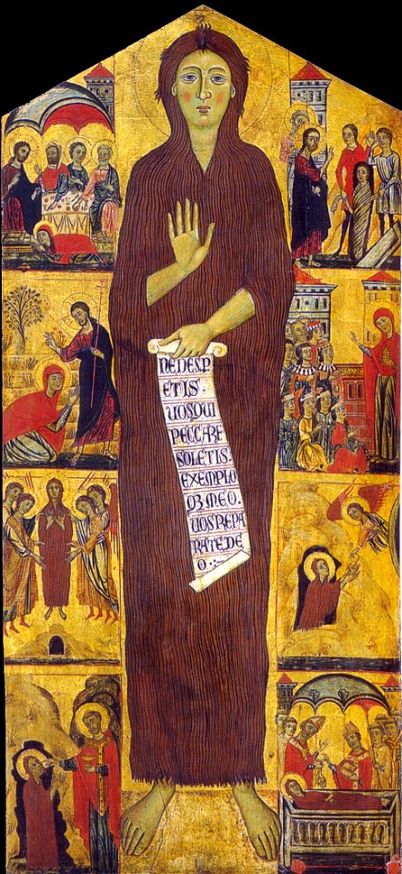 Maestro della maddalena, maddalena e otto storie della sua vita, 1280-1285 178x90cm B