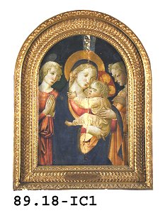 Master of the San Miniato Altarpiece - Madonna and Child with Two Angels - 89.18 - Detroit Institute of Arts. Free illustration for personal and commercial use.