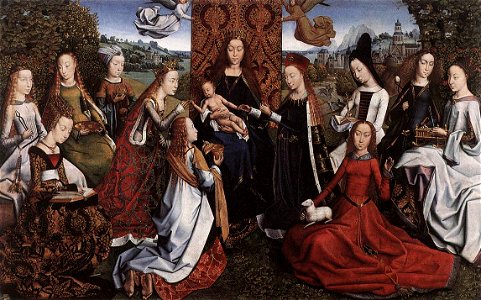 Master Of The Saint Lucy Legend - Virgin Surrounded by Female Saints - WGA14619