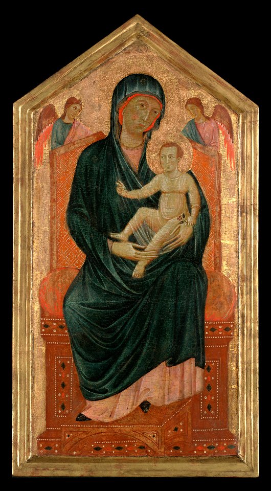 Master of Varlungo - Virgin and Child Enthroned with Two Angel - 1943.202 - Yale University Art Gallery