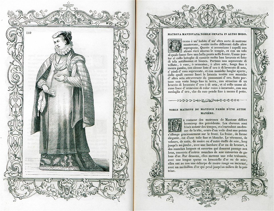Matrone Mantovana nobile ornata in altro mode - Vecellio Cesare - 1860