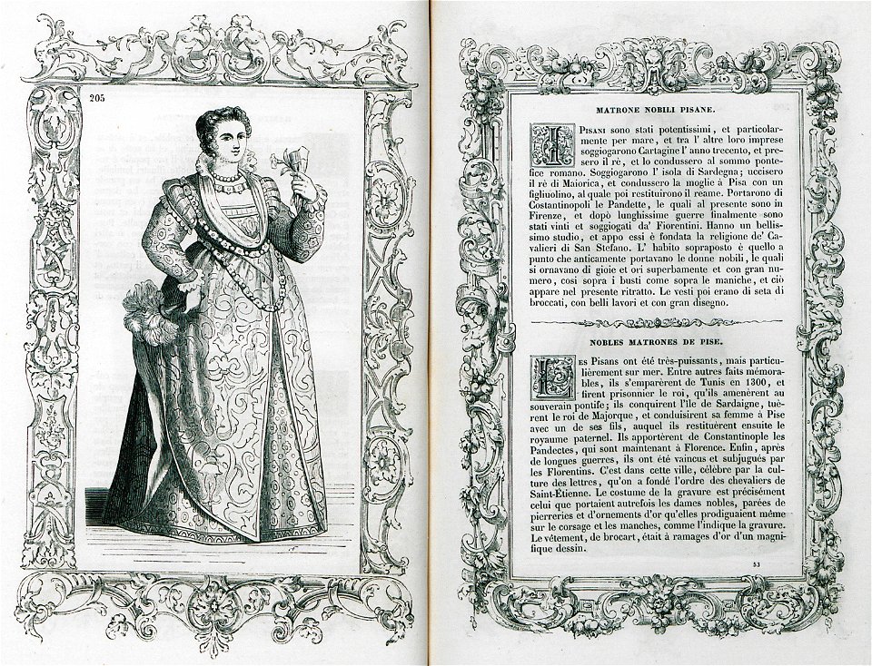 Matrone nobili Pisane - Vecellio Cesare - 1860