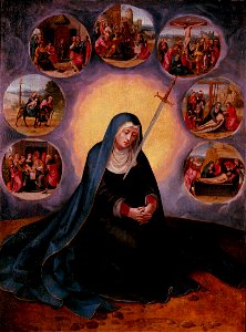 Master of the Half Lengths - Virgin of the Seven Sorrows - Google Art Project. Free illustration for personal and commercial use.