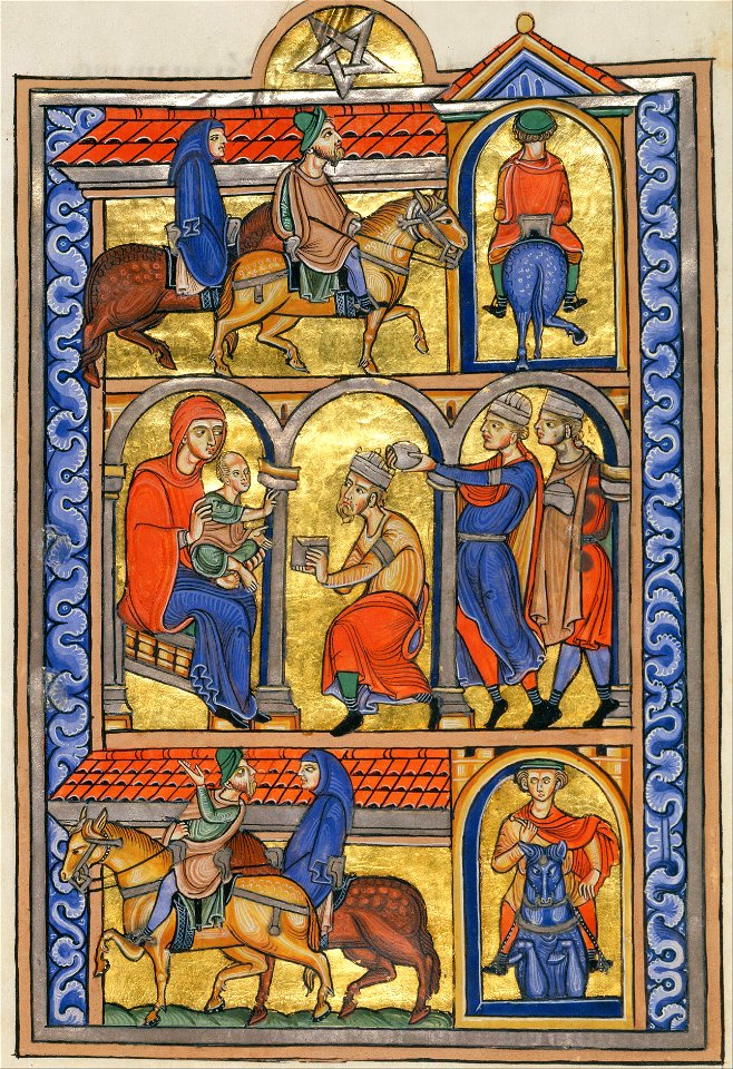 Master of the Berthold Sacramentary - Adoration of the Magi - Google Art Project