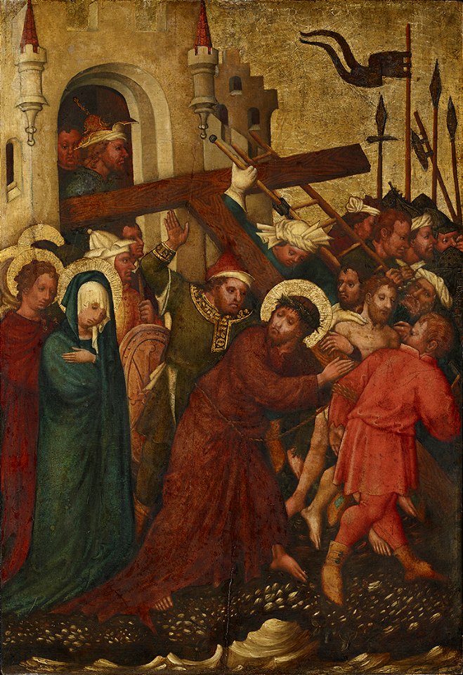 Meister der St. Lambrechter Votivtafel - Kreuztragung Christi (Belvedere)