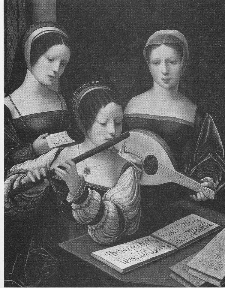 Master of the female Half-Length - three ladies playing music - Brazil