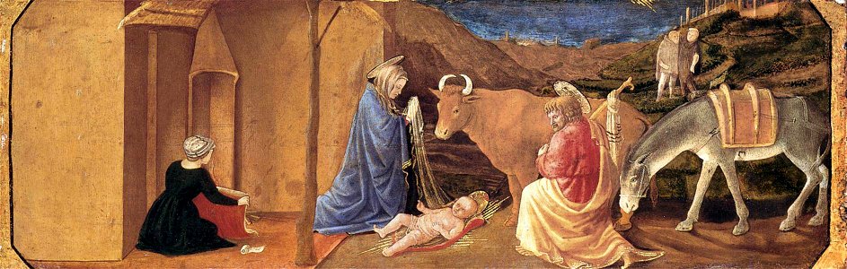 Master Of The Castello Nativity - The Nativity - WGA14514. Free illustration for personal and commercial use.